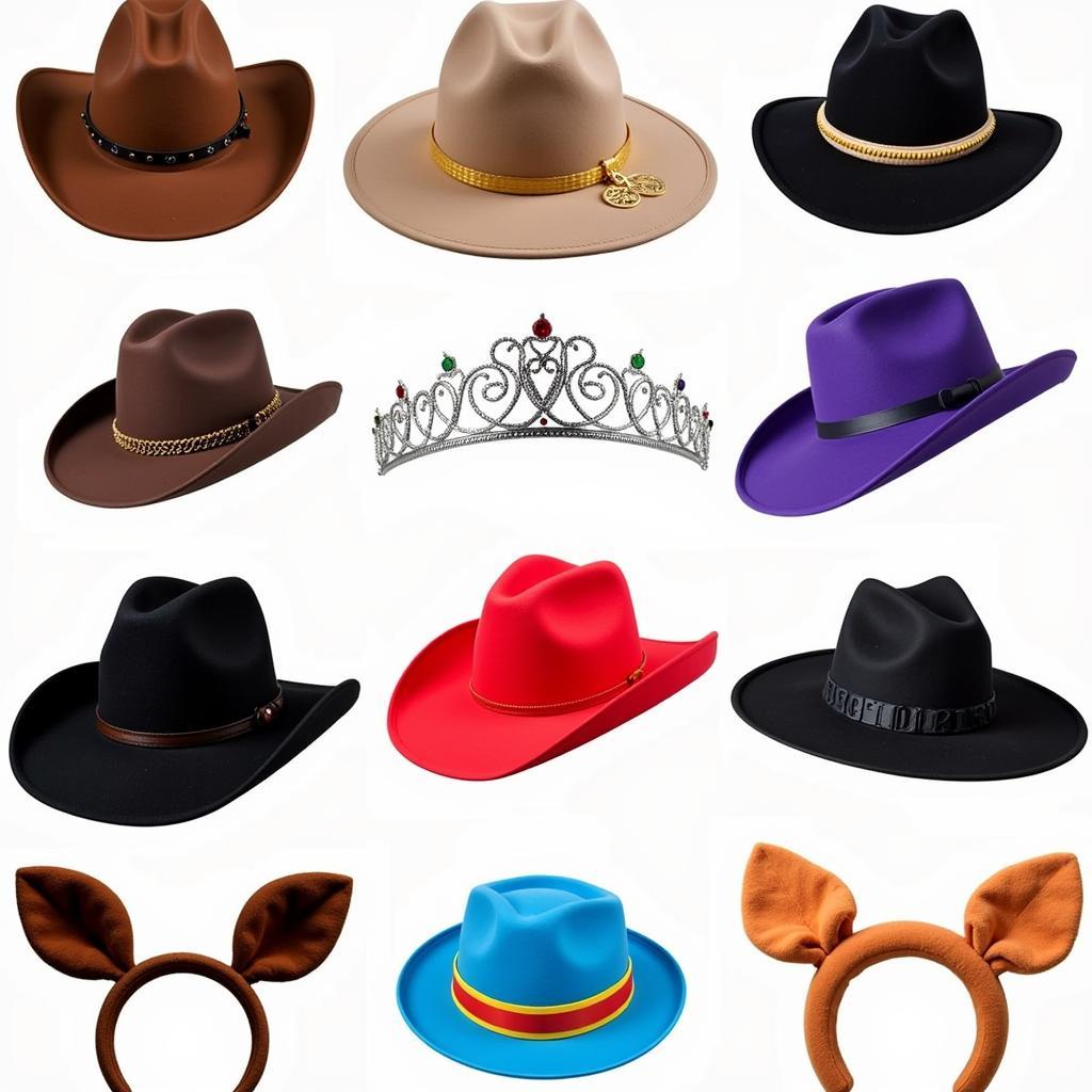 A Variety of Photo Booth Hats