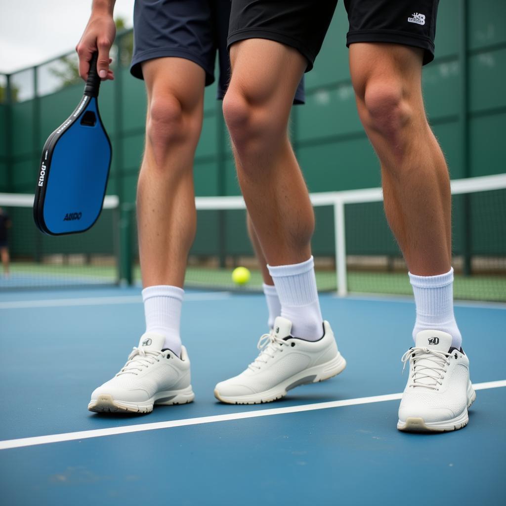 Pickleball Player Demonstrating Agile Footwork