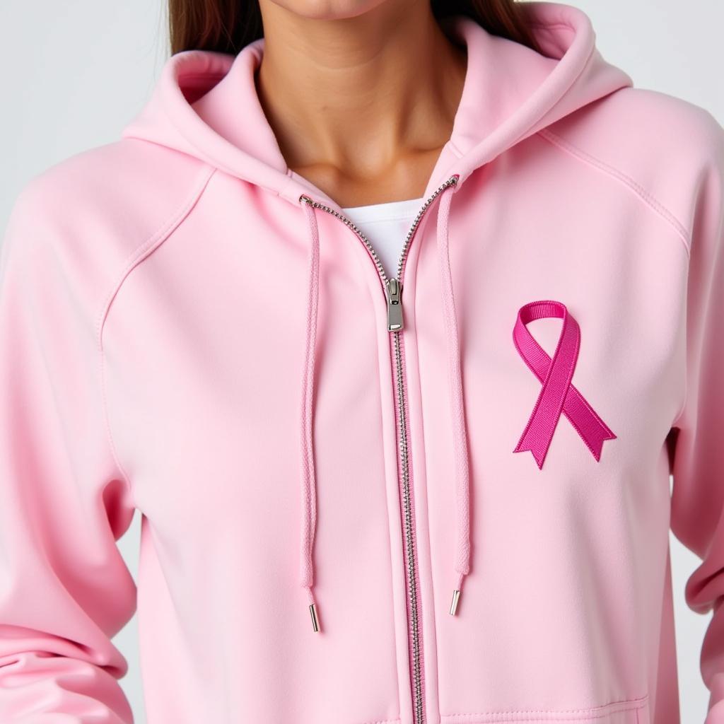 Pink Ribbon Zip Up Hoodie