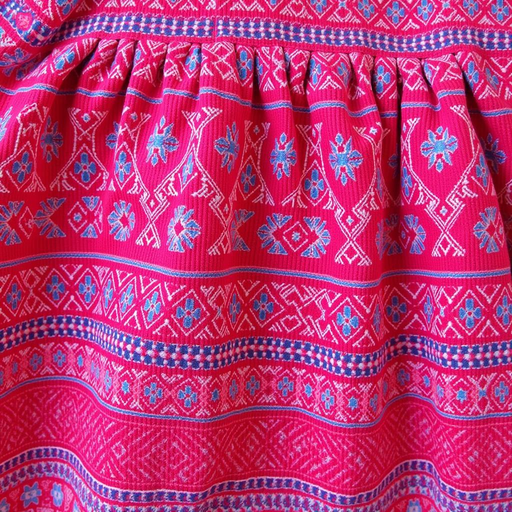 Pink Zarape with Traditional Mexican Design