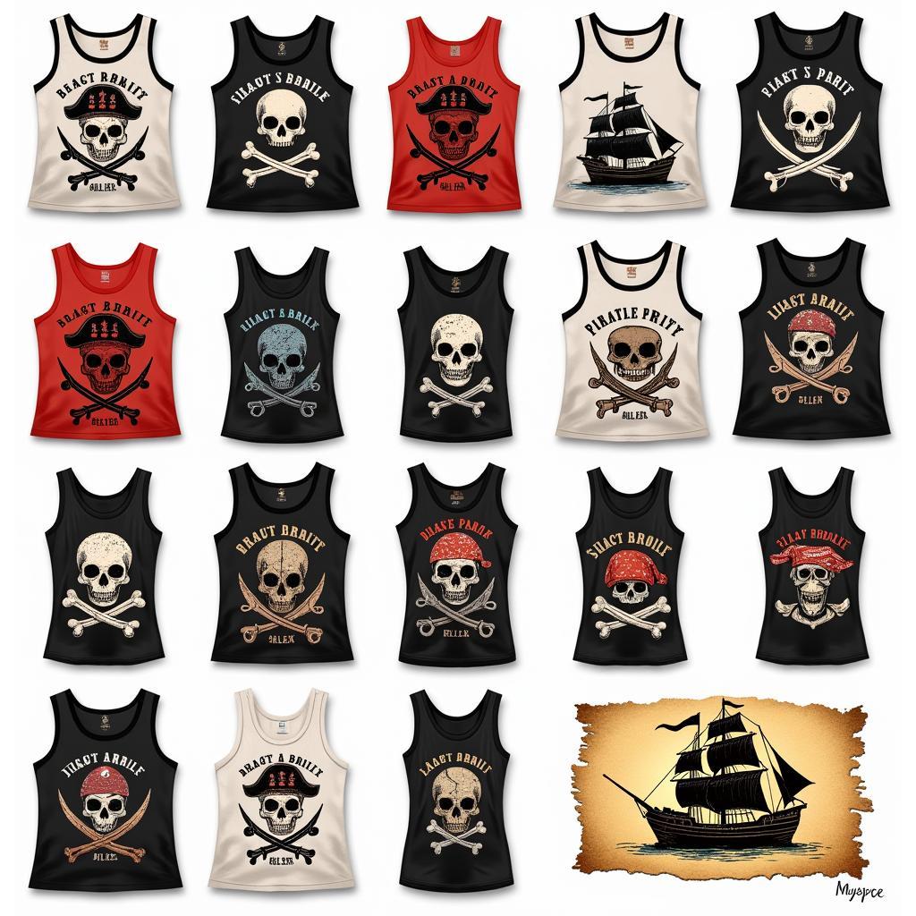 Different Pirate Tank Top Designs