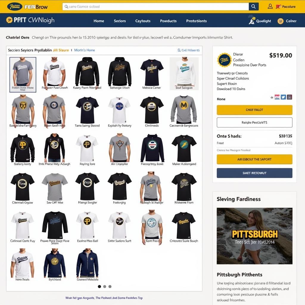 Pittsburgh Shirt Online Store