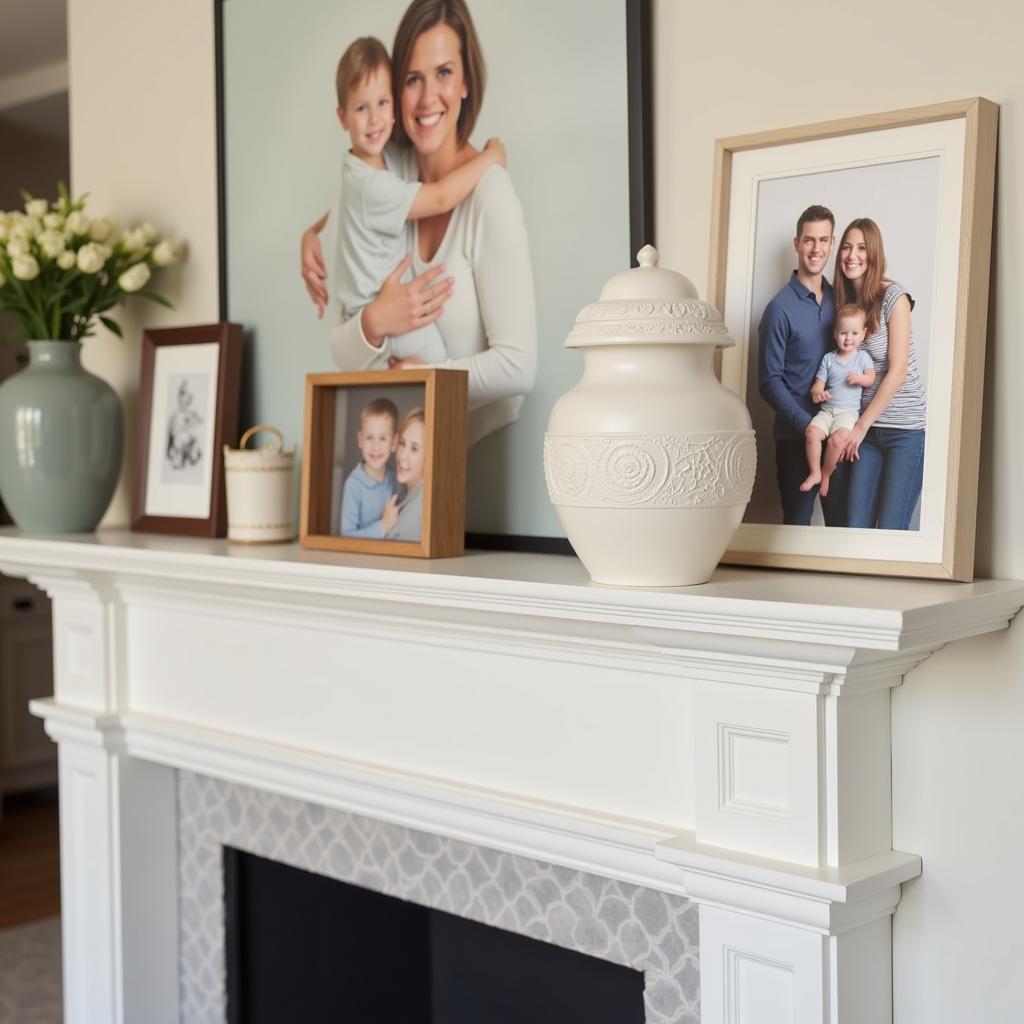 Placing a Baby Boy Urn