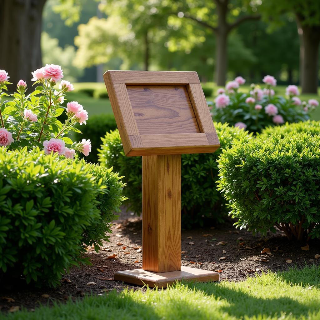 Optimal Placement for Outdoor Memorial Plaque Stand