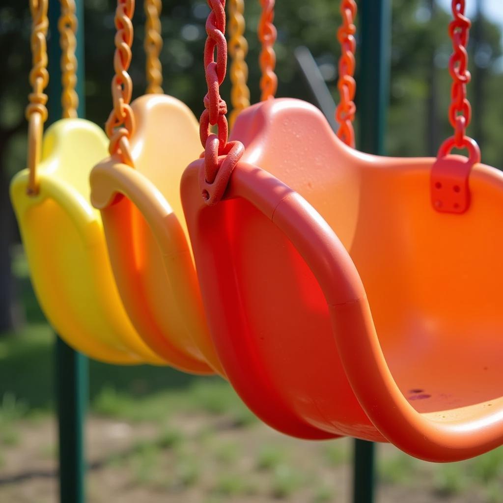 Different sizes of plastic swing seats