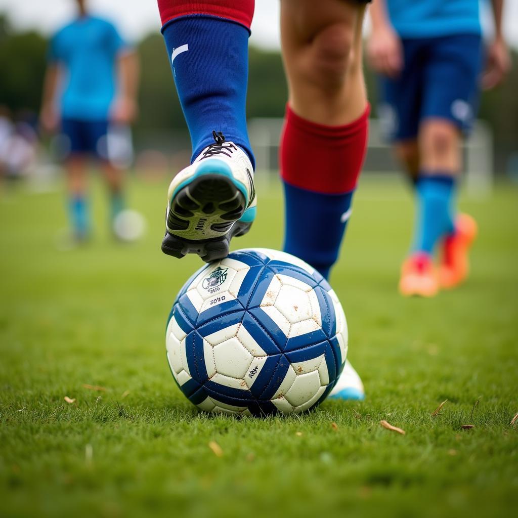 Player demonstrating controlled first touch