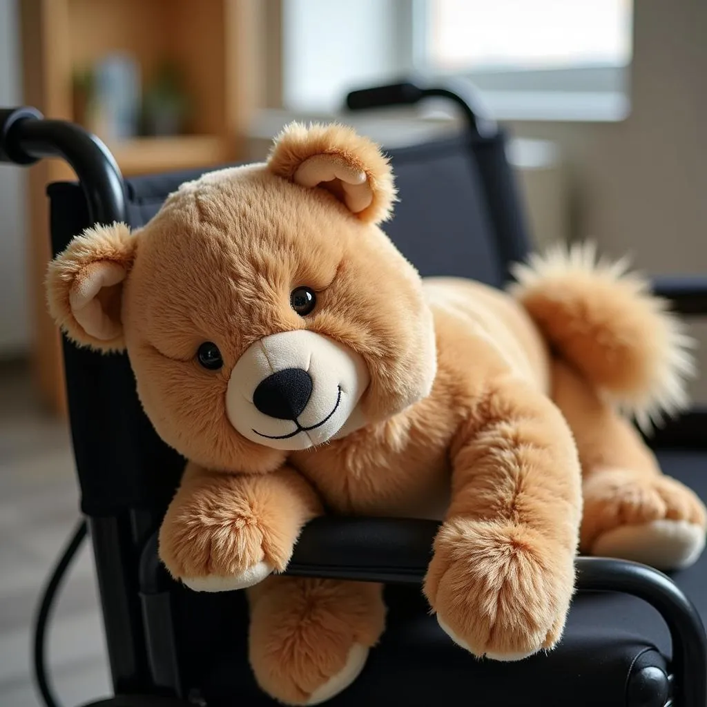 Plush Animal Lap Buddy for Wheelchair Users