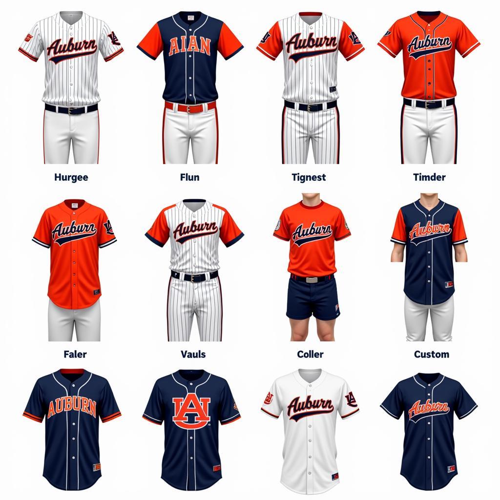 Popular Auburn Youth Baseball Jersey Styles