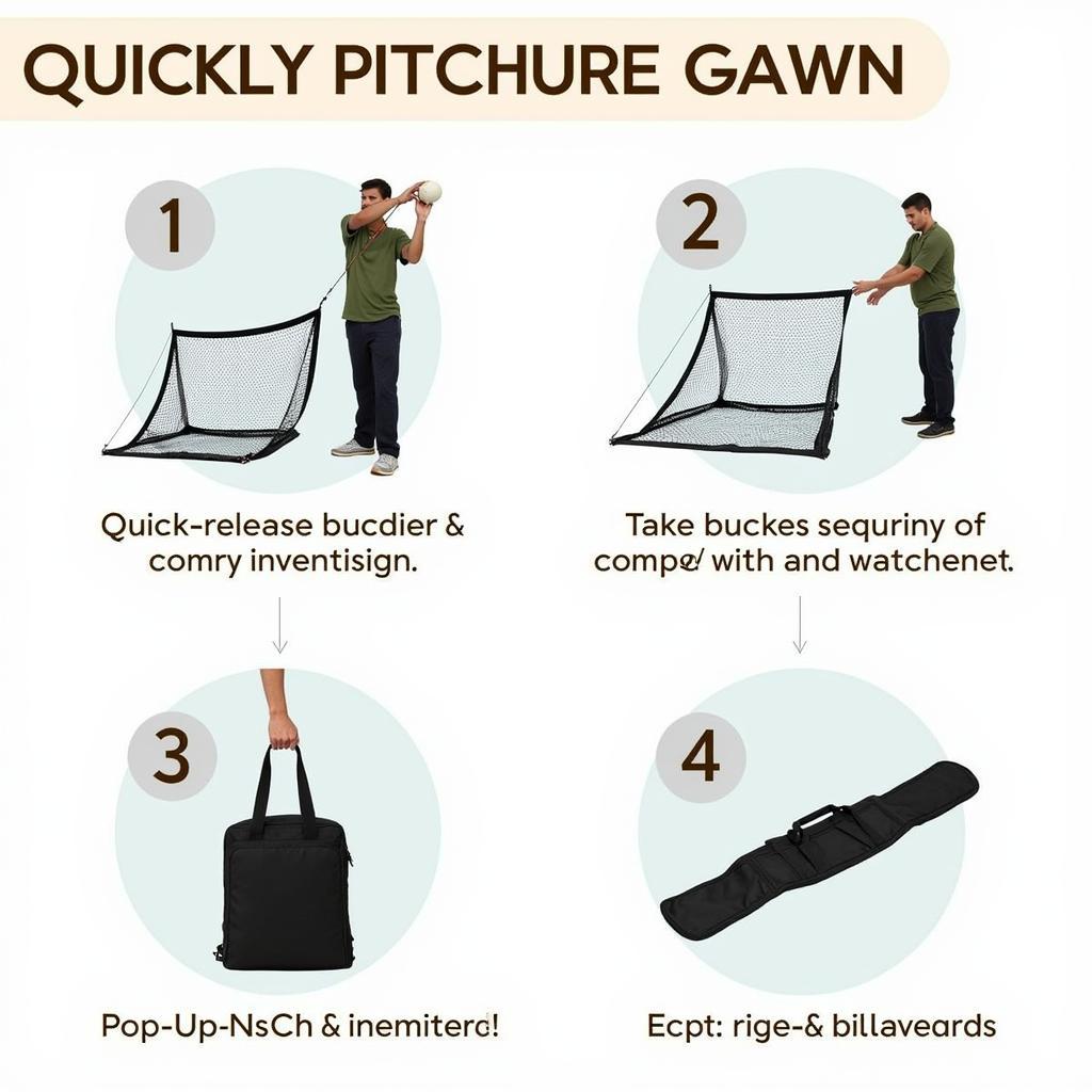 Easy Setup of a Portable Pitching Net