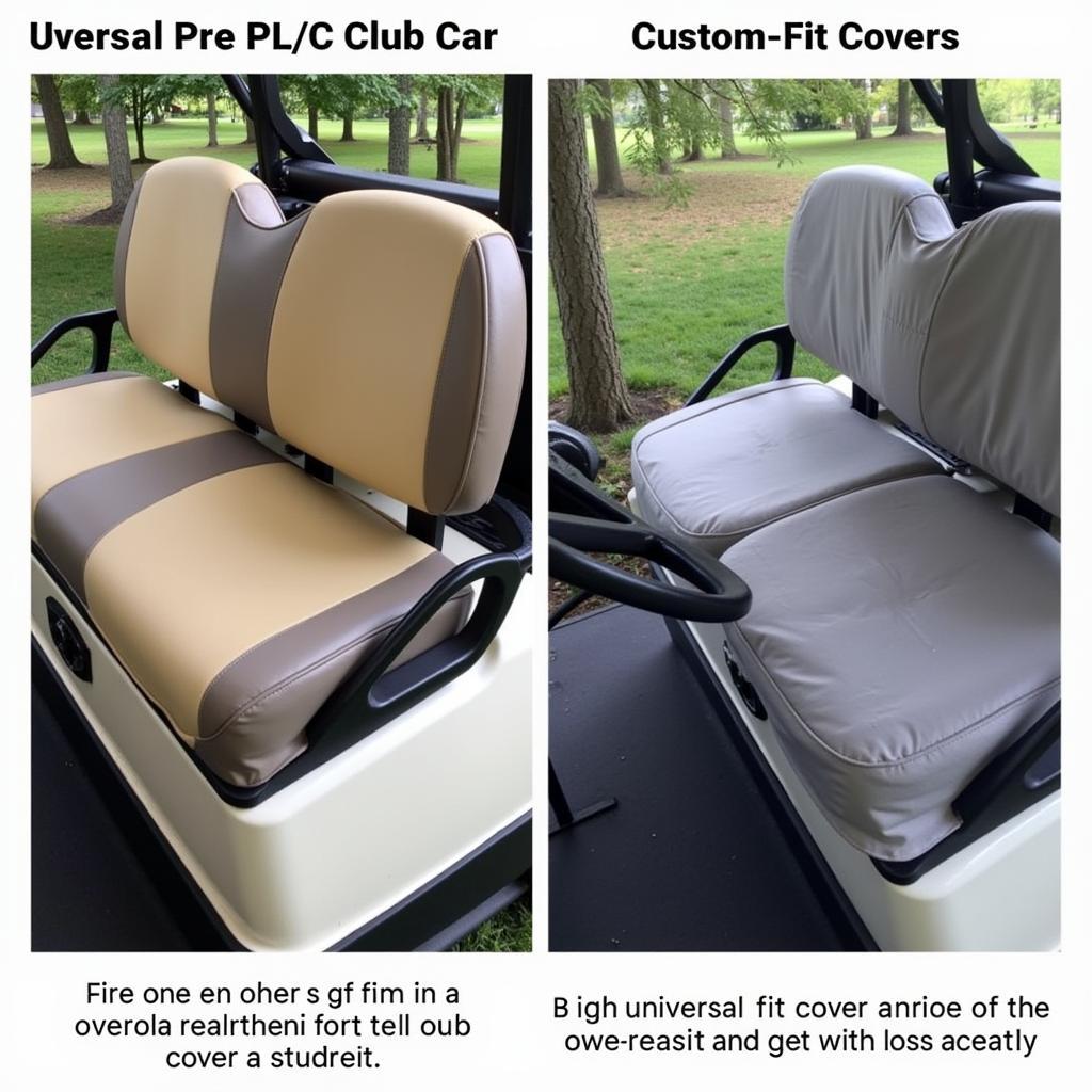 Comparing Pre 2000 Club Car Seat Covers - Custom vs. Universal Fit