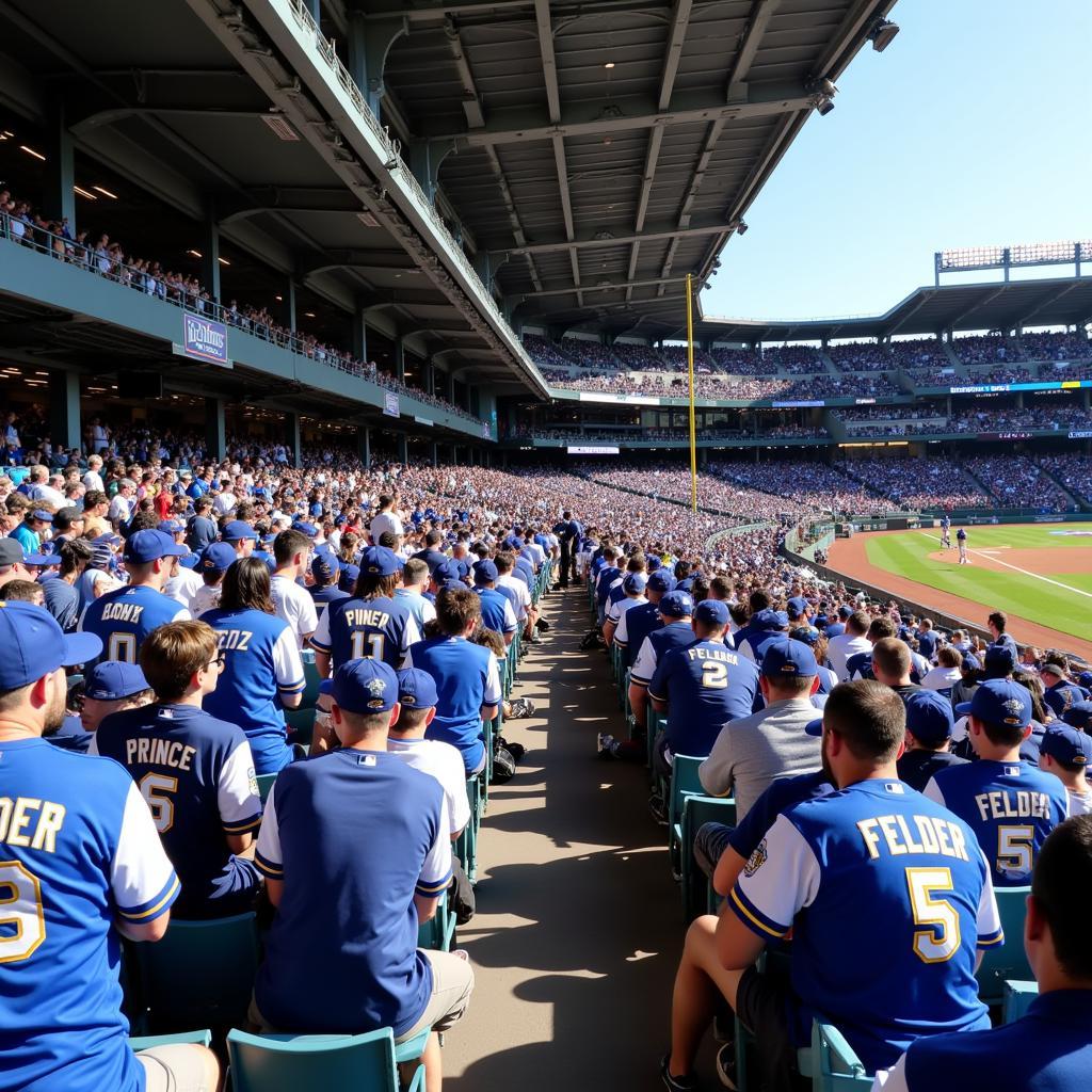 Prince Fielder Brewers Jersey in the Stands