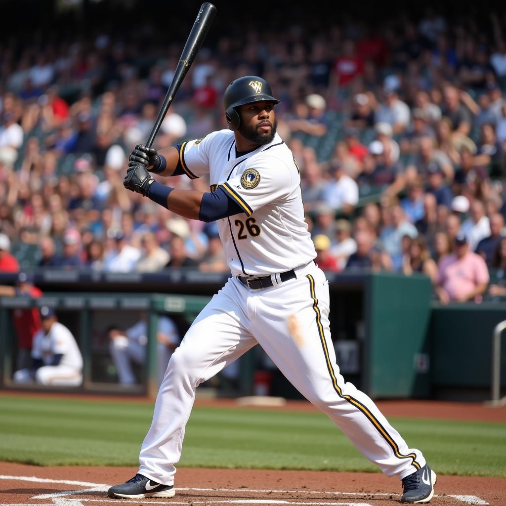 Prince Fielder Milwaukee Brewers Swing