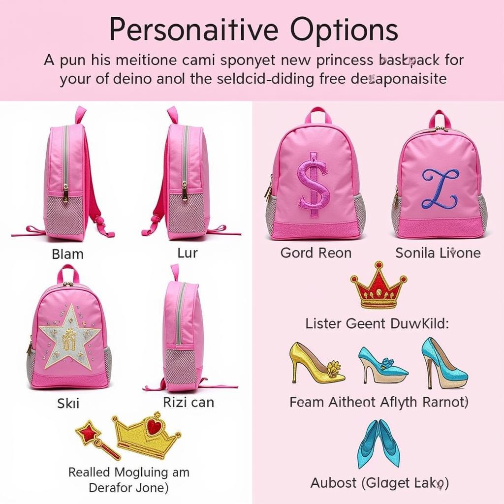 Princess Backpack Personalization Ideas