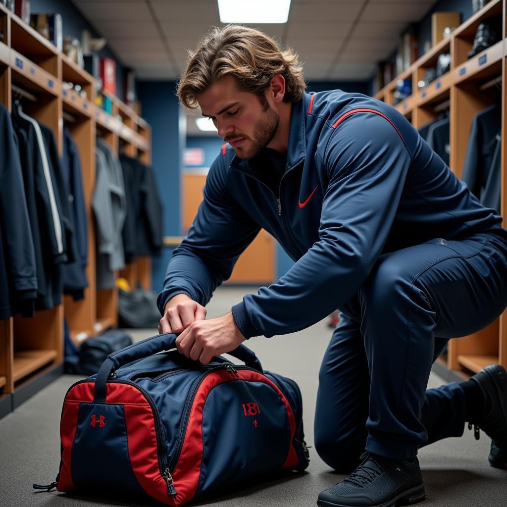 Pro Football Player Packing All-Star Bag