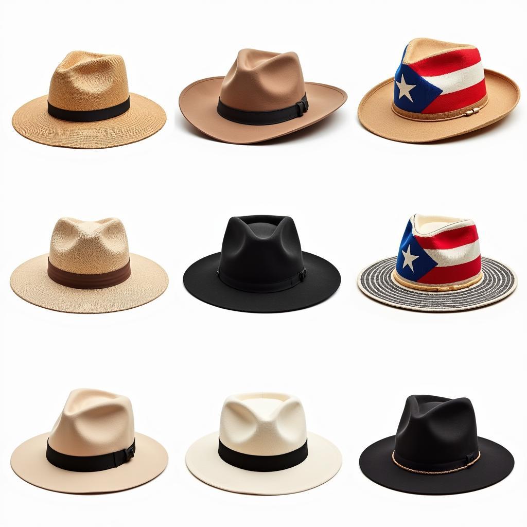 Different Styles of Puerto Rican Hats