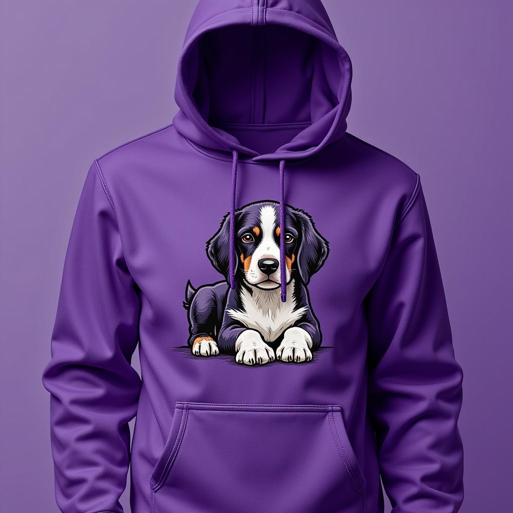 Purple Dog Hoodie Design