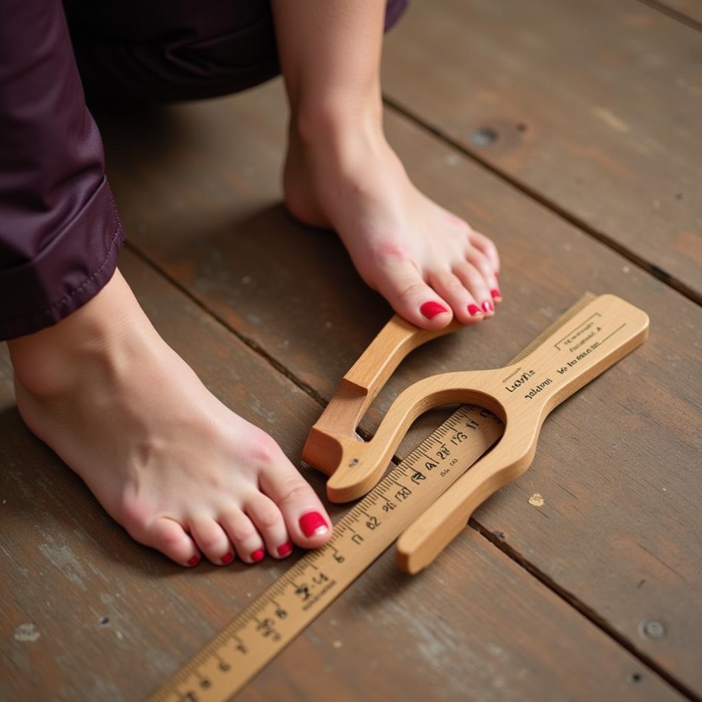 Measuring Feet for P W Minor Women's Shoes