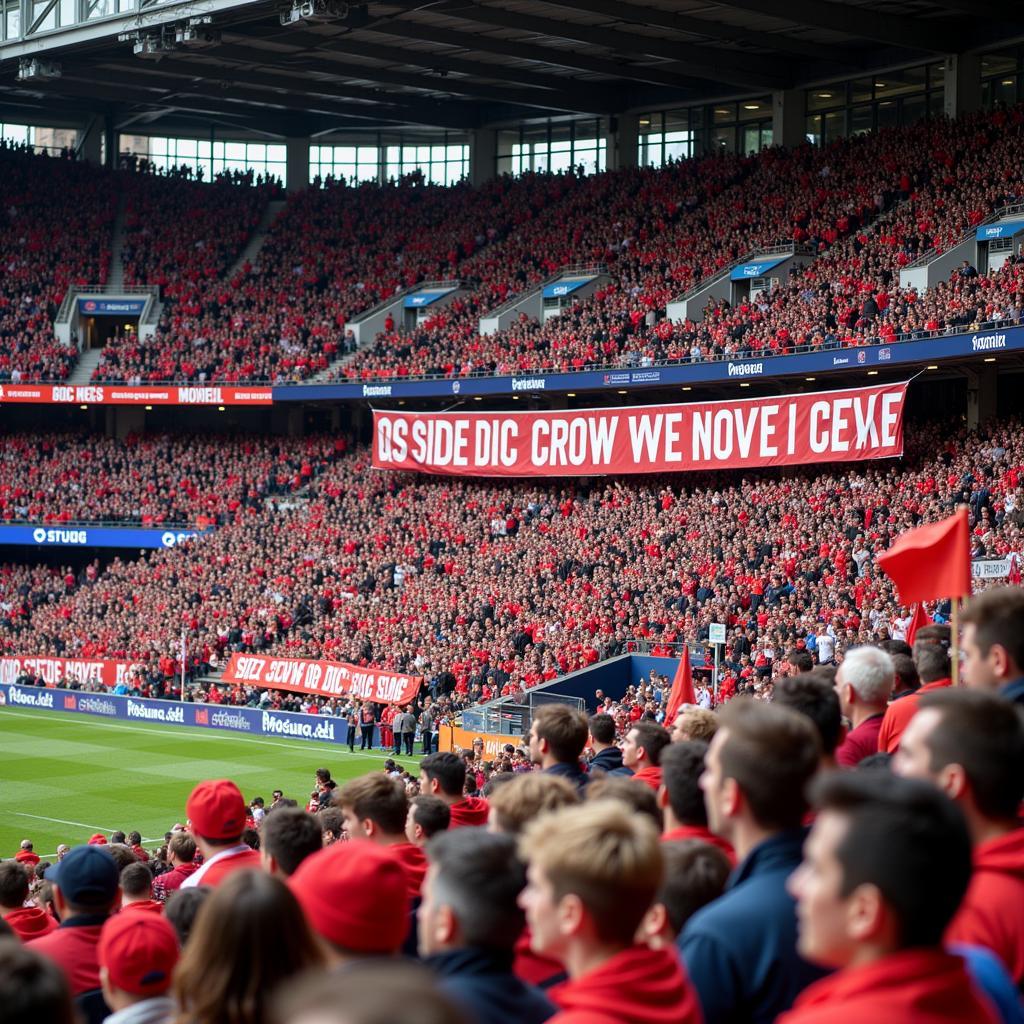 Football Fans Chanting QS 138 in a Stadium