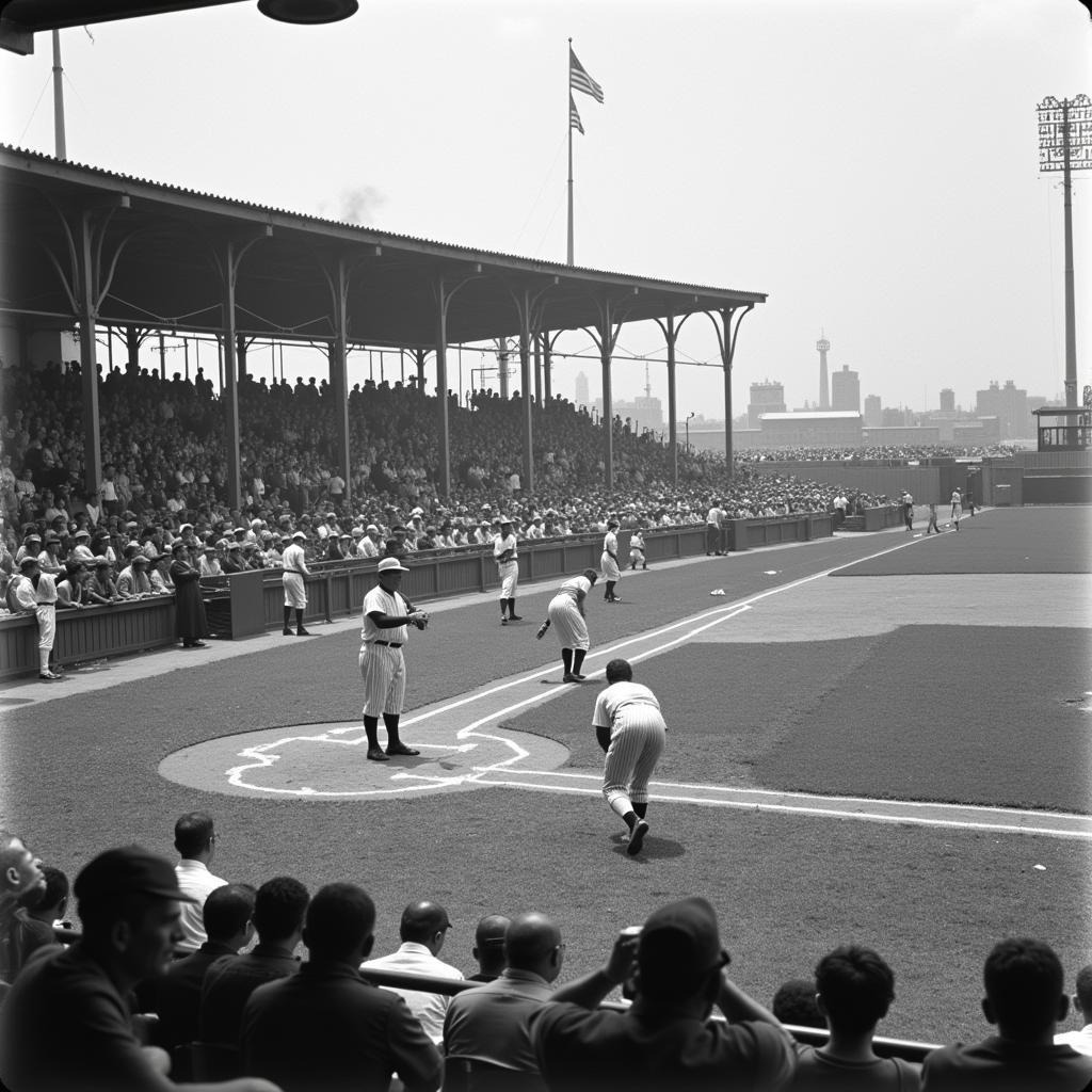 Historical photo of a Queens Alliance Baseball game