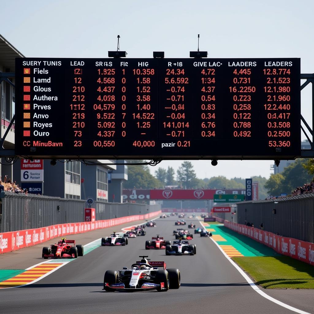 Formula 1 Racing Scoreboard