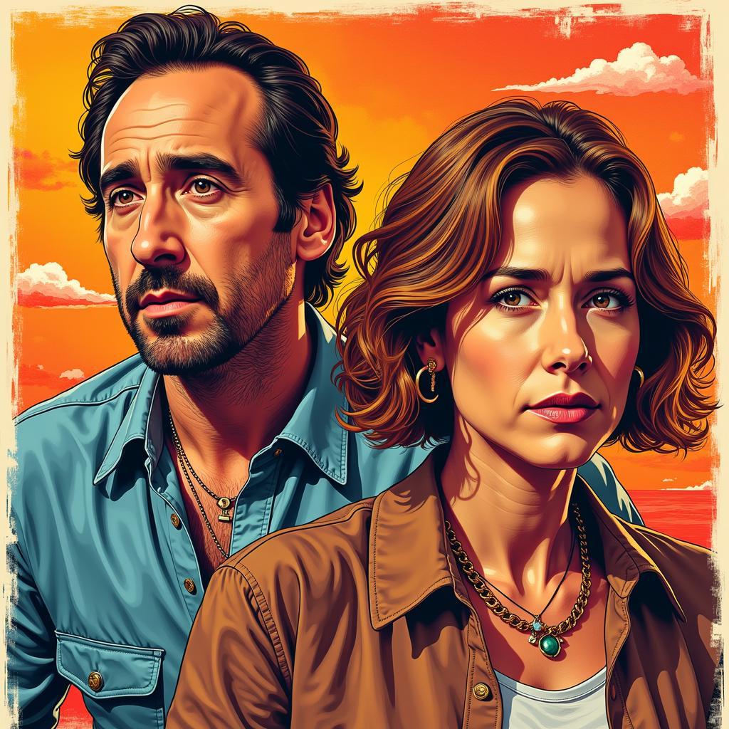 Raising Arizona movie poster featuring Nicolas Cage and Holly Hunter