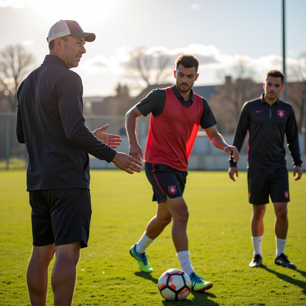 Ramon Peña Training Young Midfielders