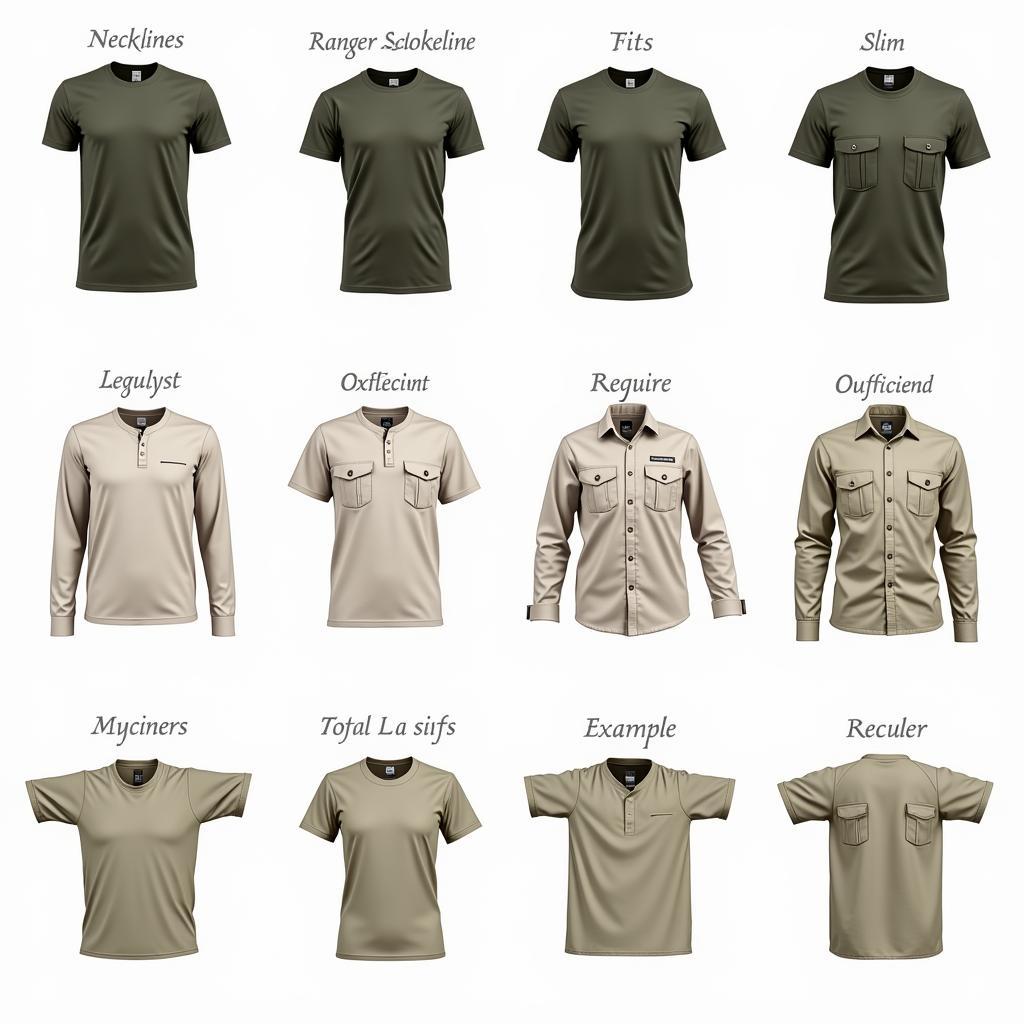 Different Styles of Ranger Tshirts