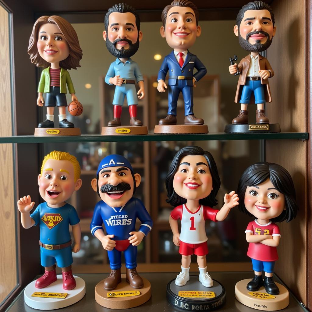 A collection of rare and valuable bobbleheads