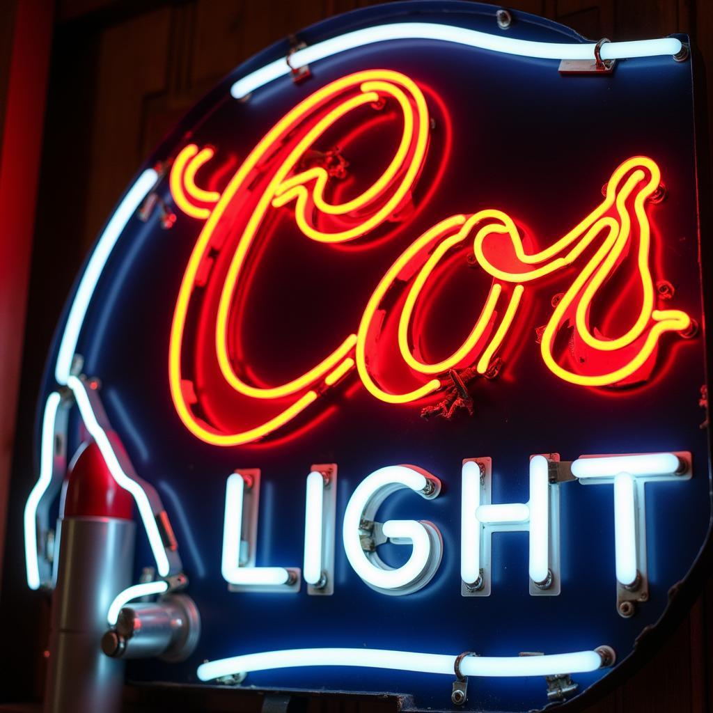 Rare Vintage Coors Light Silver Bullet Neon Sign