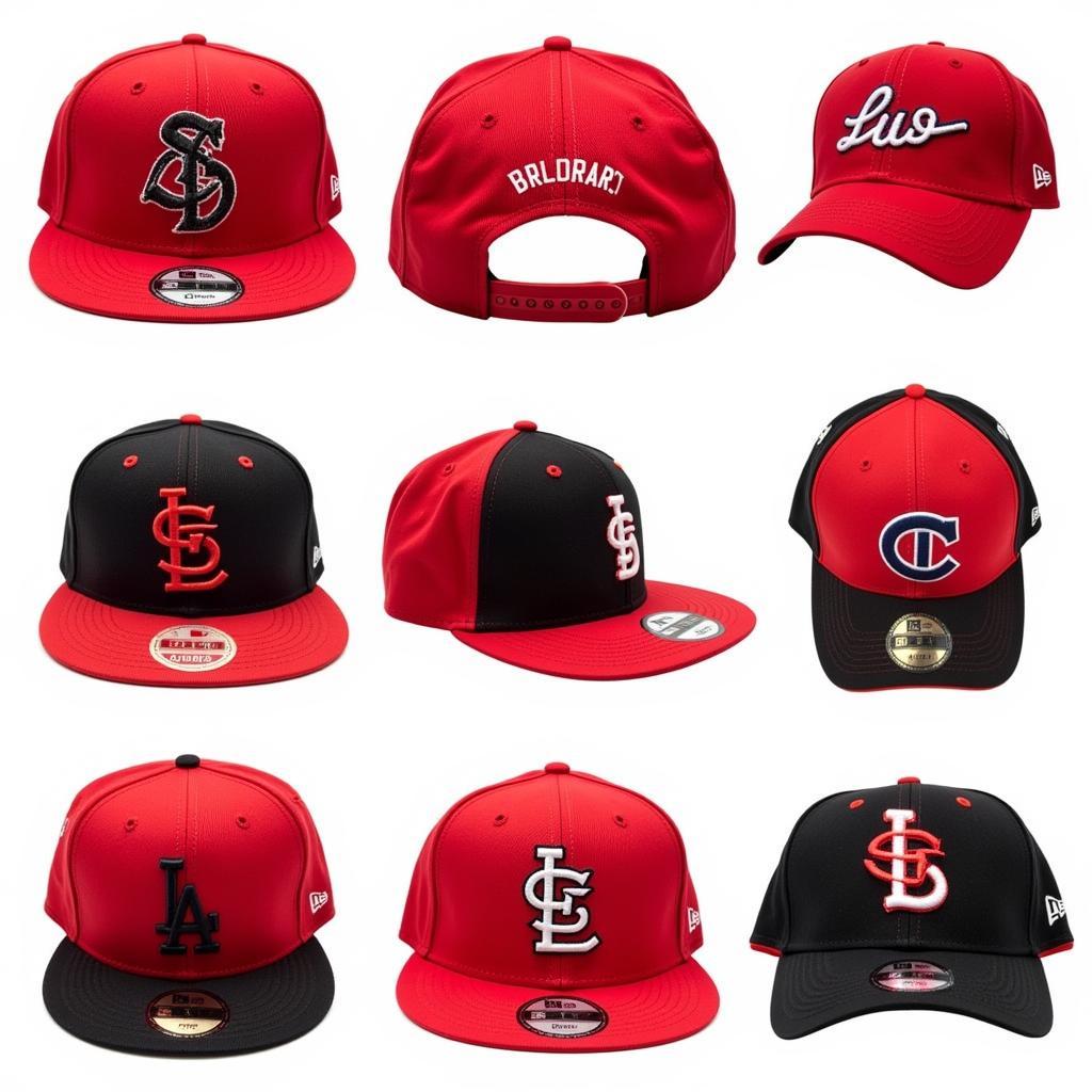 Red and Black Baseball Hat Styles