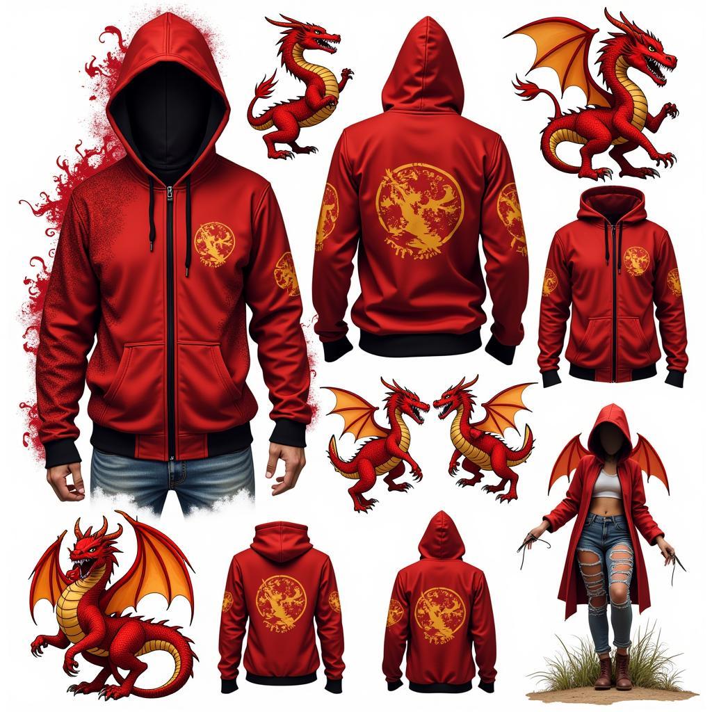 Red Dragon Hoodie Design Inspiration