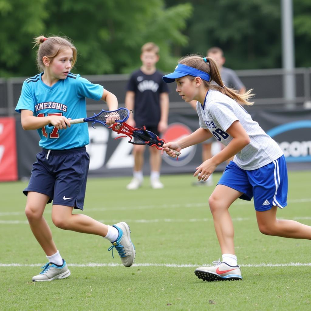 Exciting game action at Red Hots Lacrosse Camp