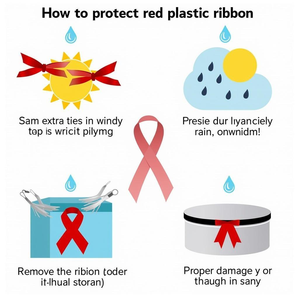 Protecting Red Plastic Ribbon in Harsh Outdoor Weather