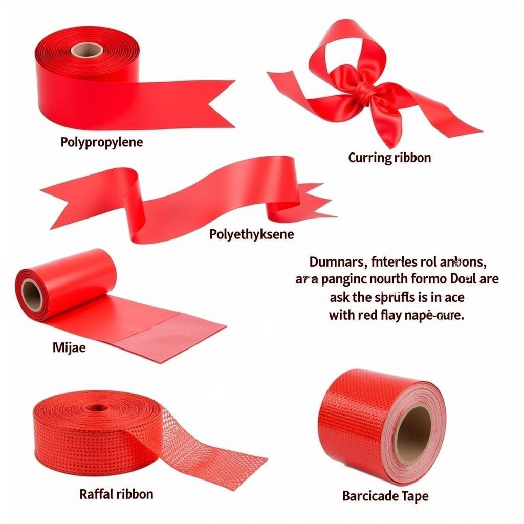 Different Types of Red Plastic Ribbon for Outdoor Applications