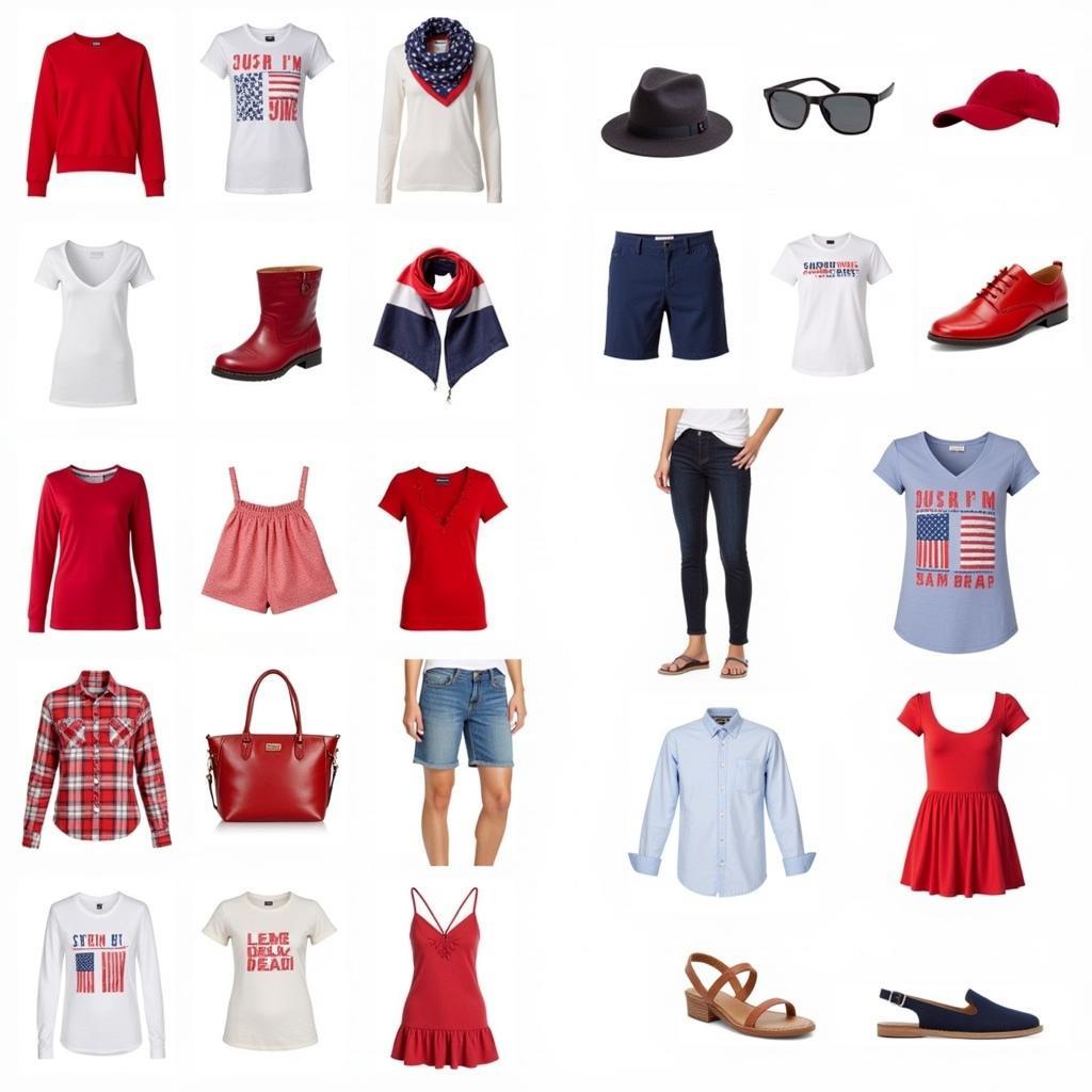 Red, White, and Blue Clothing and Accessories