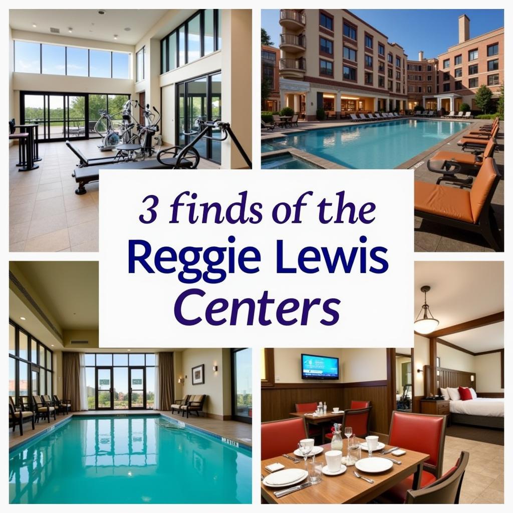 Hotel amenities near Reggie Lewis Center, including fitness center, pool, and restaurant.