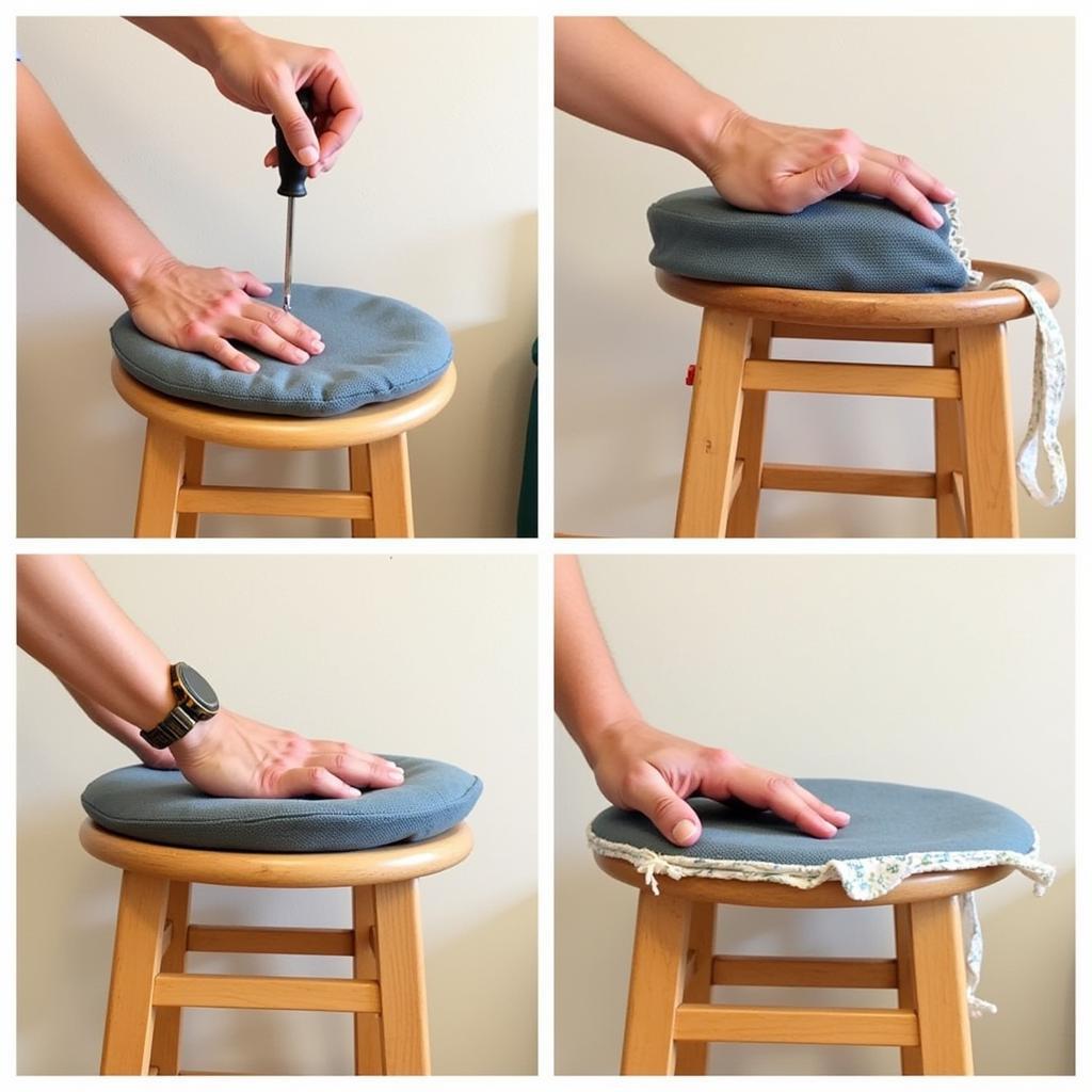 Step-by-step guide on how to replace a bar stool cushion