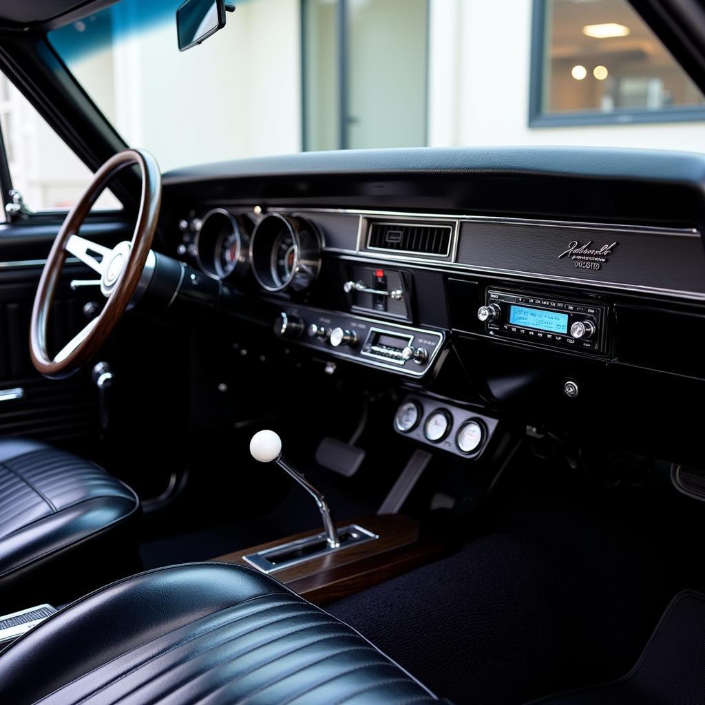 Restored 1967 Chevelle Interior with Modern Radio