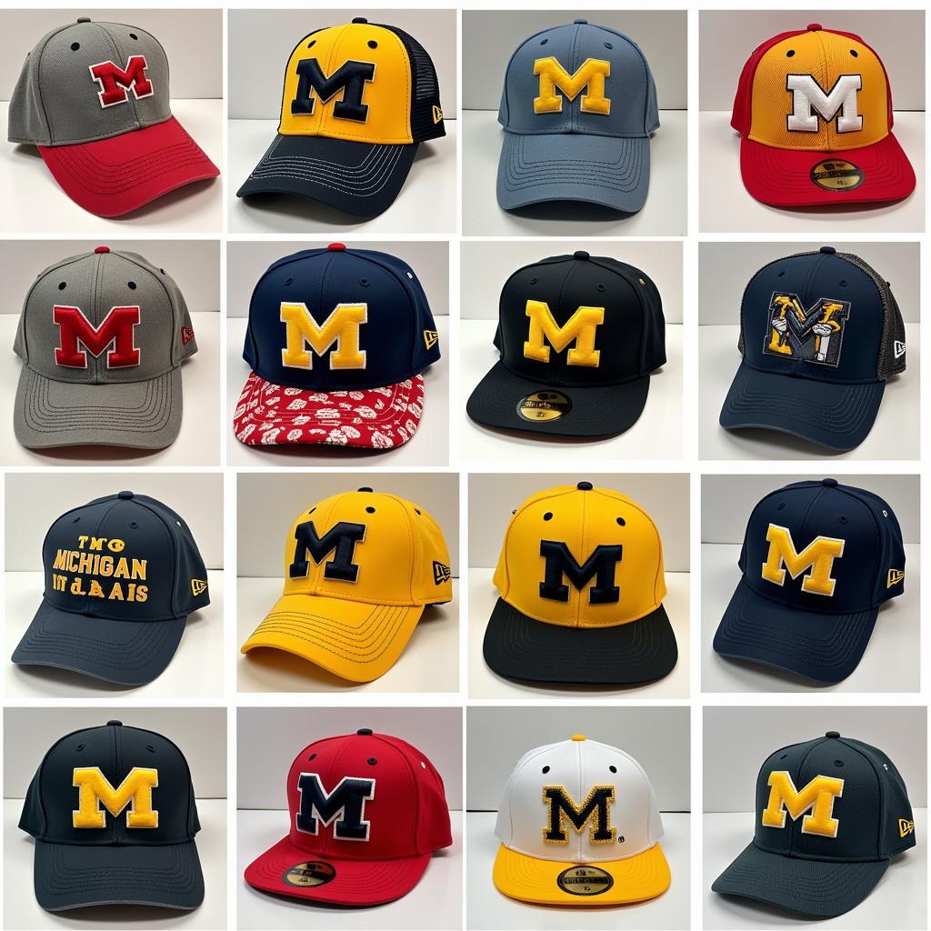 Various Retro Michigan Hat Styles