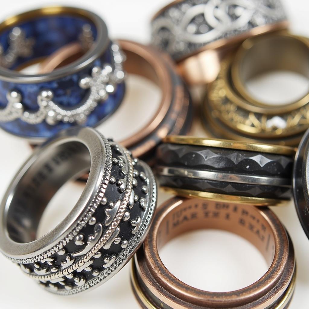 Different styles of reversible flip rings