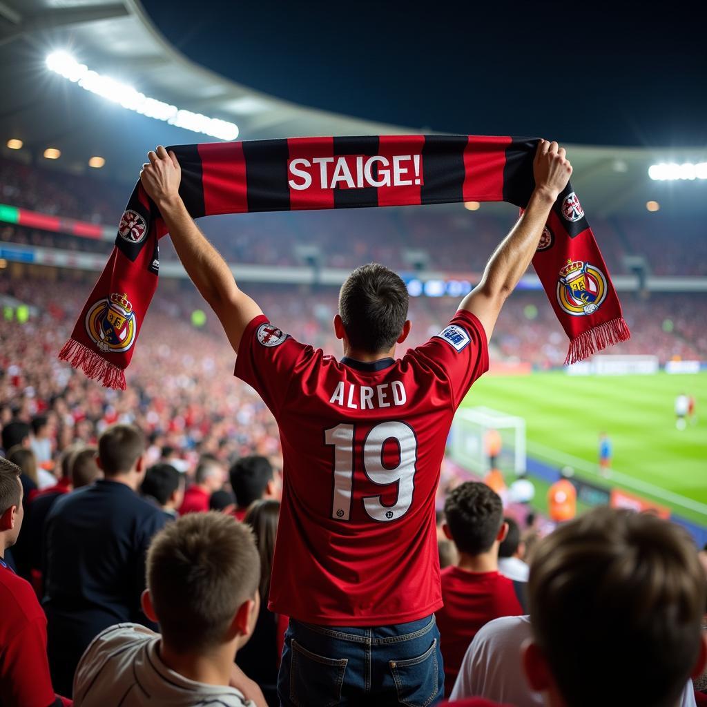 Richard Allred enjoying a football match.