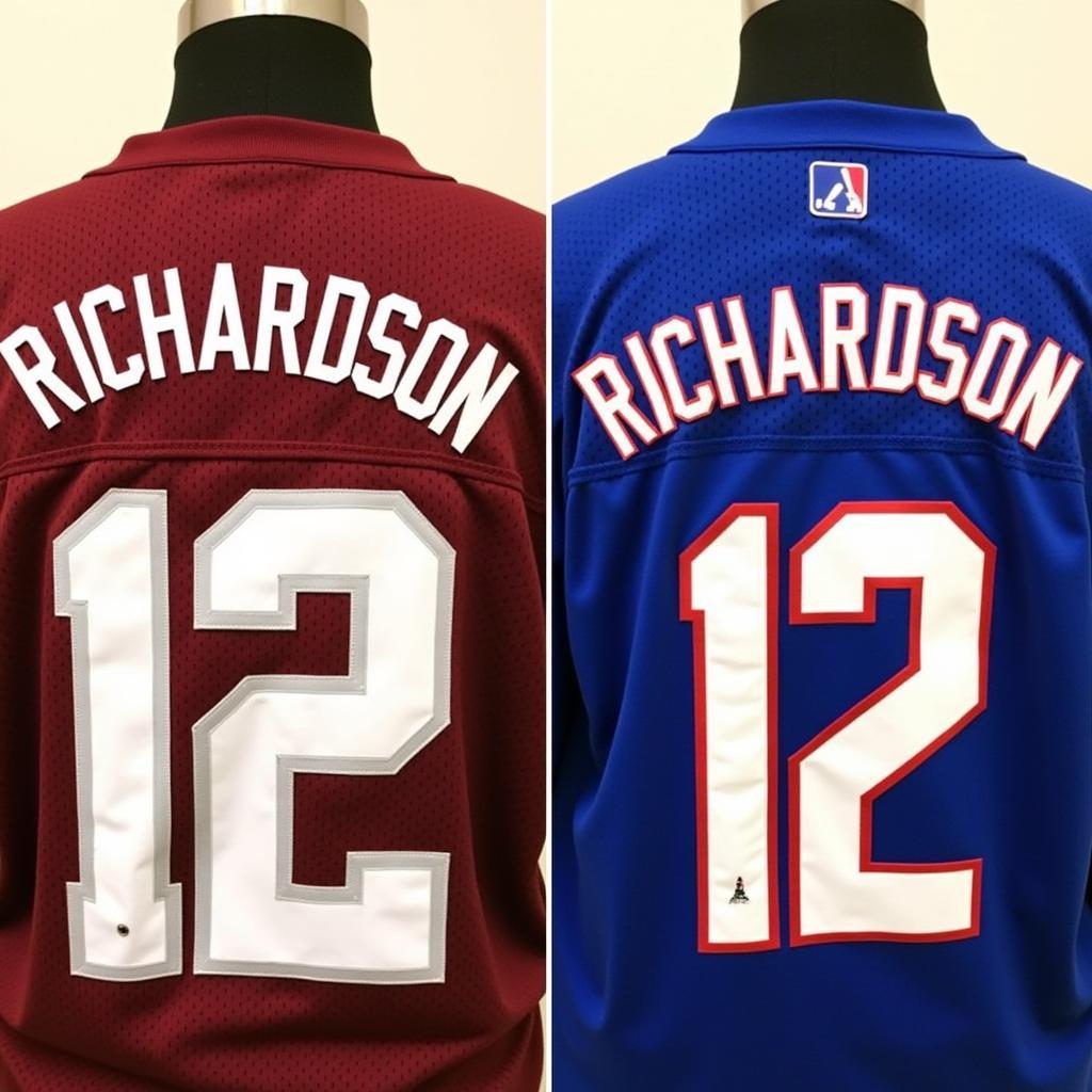 Richardson Jerseys 111 and 112 Side by Side