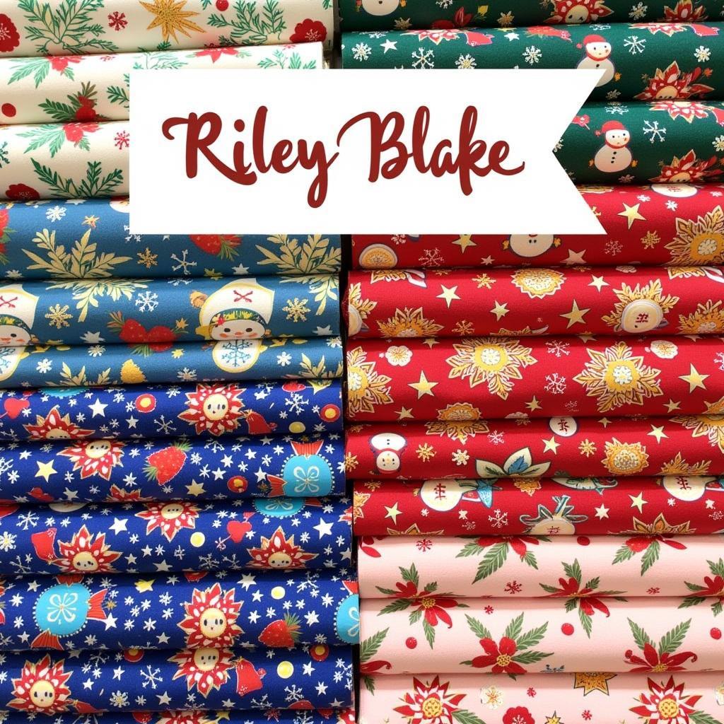 Riley Blake Silent Night Fabric Collection Display