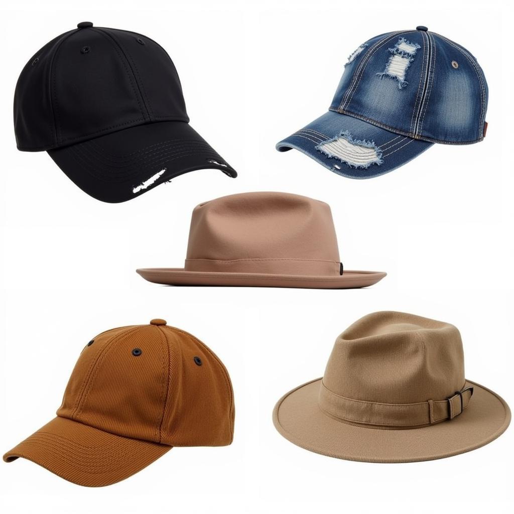 Different Ripped Hat Styles