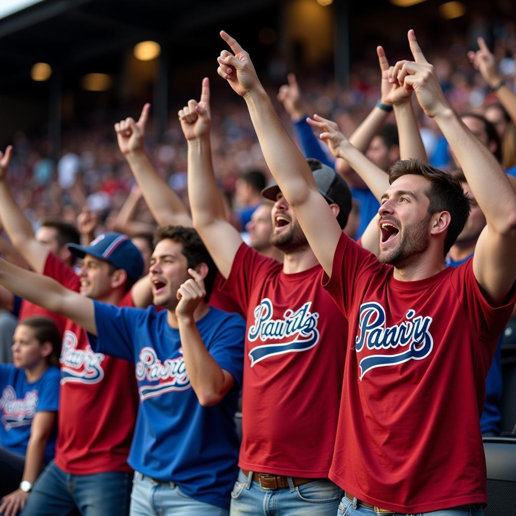 Excited Fans at a Riverdawgs Game