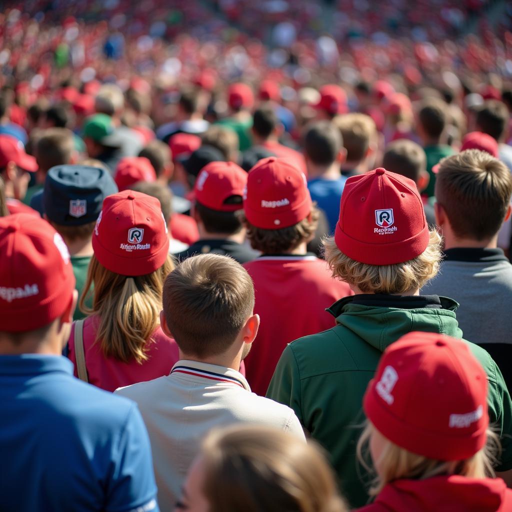 Robin Ruth Caps Worn by Football Fans