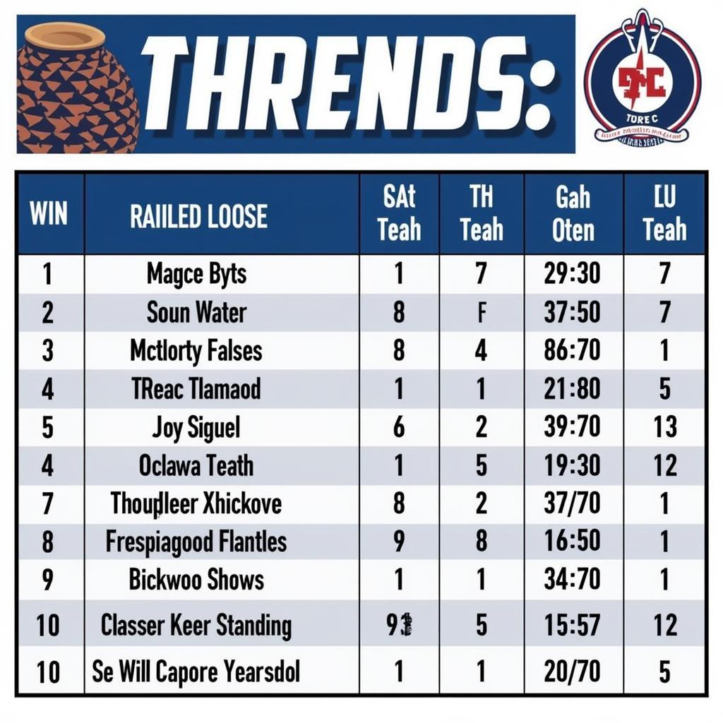 Rock River League standings table displayed on a scoreboard