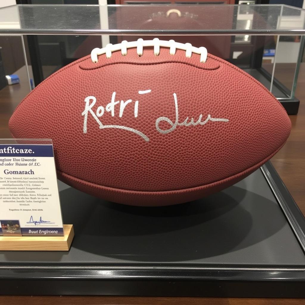 Authentic Rodri autographed football with a certificate of authenticity