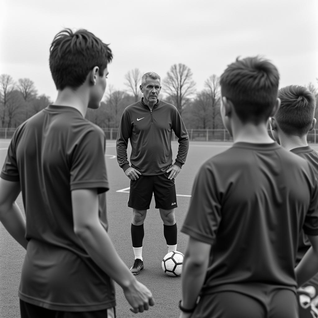 Roger Clement coaching youth football