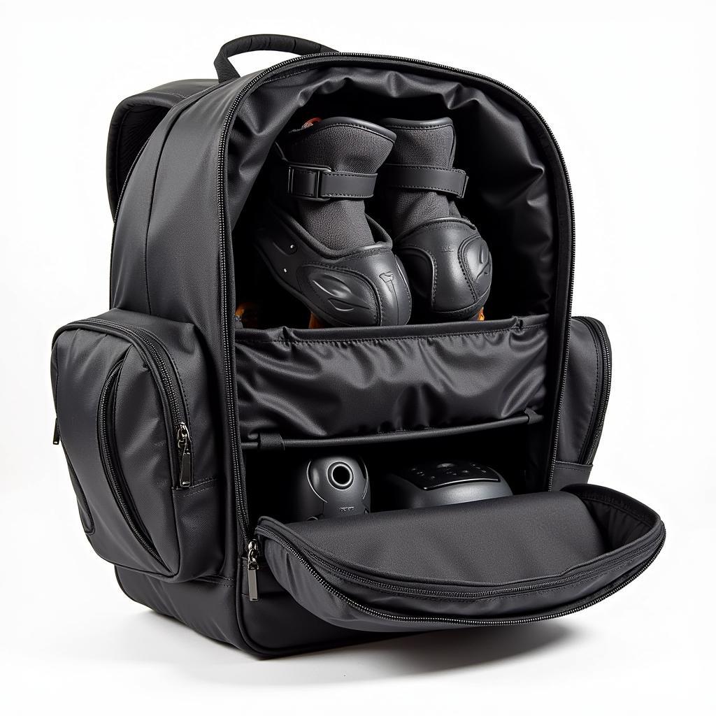 Roller skate bag backpack with compartments